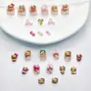 Celebridade da Internet Couro Preto Rosa Hellokitty Acessórios para Unhas Estilo Misto Fofo Acessórios de Unha Usáveis DIY Pequenos Acessórios