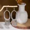 Brincos Estilo Étnico Retrô Fornecimento Transfronteiriço Estilo Deusa Temperamento Literário e Artístico Ganchos de Orelha Franja Pingente de Metal Brincos Venda por Atacado