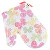 Guantes de Microondas de Tela de Flores Zan Nueve Cortos de Algodón Silicona Aislantes de Calor Guantes Aislantes de Calor para Horno Engrosados