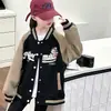 Casaco para meninas primavera e outono 2025 novo estilo ocidental infantil primavera casual top médio e grande infantil meninas primavera roupas de beisebol
