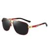 Gafas de sol polarizadas para hombre, gafas de sol para conducir, gafas fotocromáticas a prueba de rayos UV, gafas retro electrochapadas en dos colores