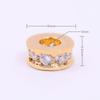Anillos de Perforación de Agujero Grande Color Dorado Chapado en 18K Cobre Conservante del Color Microincrustado Zirconia Perlas Espaciadoras Accesorios para Joyería DIY Perlas de Rueda Collar Perlas Sueltas