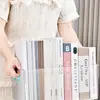 Estante de Armazenamento de Livros Transparente de Mesa Caixa Adaptável Estudante Sala de Aula Grande Capacidade Acrílico Caixa de Armazenamento de Livros Ilustrados A4
