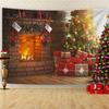 Tapiz de Navidad Tapiz de chimenea de Navidad Tela de pared de fondo de Navidad Decoración navideña Tela colgante Tapiz de Navidad personalizado