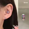 Colección de Pendientes de Hueso del Oído Morado de Ensueño Pendientes de Zirconia Pendientes Planos Espirales de Titanio Médico para el Hélice Pendientes de Hueso del Oído Morados