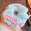 Estilo Coreano Nicho Cor Fantasma Pelúcia Anel de Cabelo de Intestino Grosso Menina Doce Estilo Barbie Macio Grudento Peludo Corda de Cabelo Prender Cabelo Acessório de Cabeça