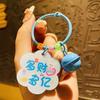 Estilo Ins Creativo Acrílico Texto Marca Ping An Coche Feliz Llavero Colgante Corazón de Niña Funda para Teléfono Móvil Joyería