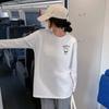 Ropa de moda para mujer, nueva camiseta de manga larga de primavera 2023, camiseta básica estampada de estilo coreano para mujer, ropa de estudiante de talla grande