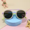 2026 Nuevo Estilo Gafas de Sol Redondas de Doble Puente para Niños y Niñas, Lindas de Dibujos Animados Protección Solar y Anti-UV Gafas de Sol de Moda