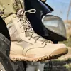 Botas de Montañismo de Verano al Aire Libre Ultraligeras Botas del Desierto Botas Tácticas CQB para Hombre Botas de Pesca de Seguridad de Caña Alta de Verano