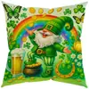 Nova Fronha de Travesseiro do Dia de São Patrício da Amazon Estampa de Anão Capa de Almofada de Sofá Atmosfera Festiva Fronha Decorativa para Cintura