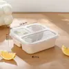 Lonchera para Oficinistas, Lonchera Sellada para Estudiantes, Lonchera de Tres Compartimentos con Tapa, Recipiente para Mantener Fresco, Caja Bento, Charola para Snacks