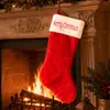 Suministro exclusivo transfronterizo Gorro de Navidad para adultos y niños Calcetines de Navidad de felpa de una sola capa engrosados Decoraciones de Navidad
