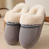 Nuevas zapatillas de algodón de moda estilo étnico con encaje, para otoño e invierno, transfronterizas, para hombre y mujer, zapatillas de algodón cálidas y antideslizantes para interiores de pareja