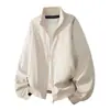 Jaqueta Enbu Masculina Primavera e Outono Nova Tendência Gola Alta, Jaqueta Top Casual Simples Versátil para Jovens