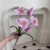 Floração Total Flor Grande Tulipa Giratória Decoração Suave para Casa Projeto Flor Artificial Nórdica Conjunto de Casamento Flor Falsa