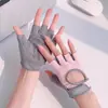 1 Par de Guantes de Gimnasio de Malla Transpirable de Medio Dedo Antideslizantes para Entrenamiento de Levantamiento de Pesas Yoga Ciclismo Unisex