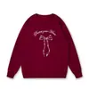 Moletom Redondo com Estampa de Laço Transfronteiriço para Mulheres Outono e Inverno Novo Estilo Simples Moda Veludo Solto Pulôver Top de Estudante