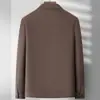 Chaqueta de lana de doble cara para hombre, estilo corto, business casual, con forro extraíble, adecuada para padres de mediana edad
