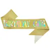 Fiesta de Cumpleaños Transfronteriza Fiesta del Rey y la Reina Correa para el Hombro Niña de Cumpleaños Cinturón de Etiqueta para Niñas Cinta