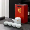 Conjunto de Chá Kung Fu Cerâmica Ge Ware Doméstico Conjunto Completo Bule de Cerâmica Xícaras Porta-Chá Atividade da Empresa Lembranças de Negócios Presentes