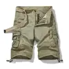 Comercio Exterior Ropa de Hombre al por Mayor Verano Holgados Casuales Pantalones Cortos Cargo Camuflaje Talla Grande Pantalones con Múltiples Bolsillos de Solapa Pantalones de Longitud Media K19