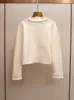 Ropa de Mujer de Gama Alta de Shenzhen Estilo Nuevo de Primavera Elegante Suave Estilo Socialité Chaqueta Cardigan de Punto Bordada con Cuentas Pesadas