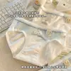 Pantaletas de algodón puro con entrepierna extendida, algodón Clase A, bragas de mujer con estampado de dibujos animados japoneses lindos, transpirables para niñas