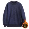 Suéter Pulóver de Forro Polar con Cuello Redondo para Hombre Otoño e Invierno Ropa de Punto para Papá Invierno Espesado Holgado Ropa Interior