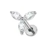 Pendientes de Aleación de Titanio F136 Circonita 5A Clavos para Hélice Auricular Cross-Border Popular Europeo y Americano Clavos para Hélice Auricular Clavos para Labio Joyería para Piercings Corporales