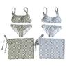 Fábrica de origen nuevo estilo ins rejilla de diamantes bikini sexy de tres piezas traje de baño para vacaciones en aguas termales suministro transfronterizo