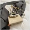 Bolso Kelly Frosty de Moda Otoño e Invierno para Mujer 2025 Nuevo Diseño de Nicho Bolso de Mano con Cierre Bolso de Hombro de Gama Alta