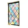 Pegatina de Vidrio Colorida Retro Translúcida Opaca Floral para Ventana Puerta de Baño Película de Privacidad Anti-Miradas
