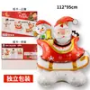 Nuevo Globo de Navidad 3D de Pie Inflable Árbol de Navidad Grande con Base Columna de Papá Noel Globo Venta al por Mayor