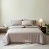 2026 Nuevo Juego de Cama de Cuatro Piezas de Color Sólido Lyocell Tencel Lino Transpirable Fresco Mezcla de Lino Ropa de Cama