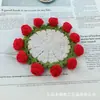 Nuevo Posavasos de Ganchillo Terminado Flor de Rosa Hecho a Mano Posavasos de Lana Simple Creativo Aislante Decoración de Escritorio Regalo