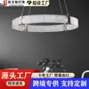 Lustre Moderno Minimalista Normcore Italiano para Sala de Estar Lustre Elegante para Restaurante Anel LED Personalizado Luminária de Vidro Escandinava para Quarto
