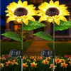 Fabricante de Luzes Decorativas Solares à Prova d'Água para Jardim, Parque, Villa e Gramado - Flor de Girassol Simulada