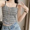 Camisola estilo Chanel para mujer con cinturón y almohadilla para el pecho, estilo Spice Girls, top corto sexy con espalda plisada, ropa interior para verano
