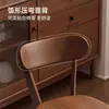 Silla de comedor de madera maciza 2026 modelo nuevo para uso en el hogar, silla con respaldo vintage color nogal, taburete de madera para comedor