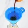 Embudo Plegable de Silicona Portátil Embudo de Cuello Largo Embudo Telescópico para Drenaje de Aceite Embudo Grueso de Cocina para Hogar para Dispensar Líquidos Embudo de Rejilla para Aceite