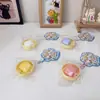 Brinquedo de pão cozido no vapor colorido, um modelo realista de comida para alívio do estresse, um enfeite de pão cozido no vapor fofo e mini