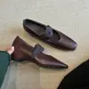 Primeiro Encontro Temporada Retro Francês Cruzado Elástico Mary Janes Primavera Outono Novos Sapatos de Salto Médio Bico Fechado Femininos