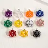 Accesorios DIY dados acrílicos color sólido transparentes tridimensionales 20 digitales tamiz llavero colgante de bolsa