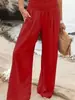 Pantalones Casuales de Algodón y Lino para Mujer, Estilo Casual, Cintura Media, Largos, Novedad Primavera 2026, Transfronterizo, Amazon Europeo y Americano