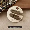 Presilha de Cabelo Estampada de Leopardo Vintage para Mulheres, Grampo de Cabelo Versátil da Moda, Presilha de Franja em Forma de Oito, Presilha Lateral, Acessório de Cabelo Novo