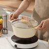 A03 Olla Antiadherente de Piedra Maifan Espesada de Gran Capacidad 4L Olla para Sopa Multibase Olla para Vaporizar Doméstica Olla para Guisar Olla para Cocinar Porridge Olla para Fideos