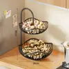 Soporte para Cebolleta, Jengibre y Ajo de Cocina Estante de Almacenamiento de Verduras para Encimera del Hogar Artefacto de Almacenamiento de Ajo y Jengibre Multicapa Sin Instalación