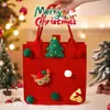 Nueva Bolsa de Fieltro Navideña Bolsa Tote de Nochebuena Bolsa de Dulces para Niños Bolsa de Regalo de Fieltro con Dibujos Animados Venta al por Mayor