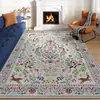 Alfombra para Sala de Estar Estilo Americano Retro de Temu Amazon, Alfombra Antideslizante y Resistente al Desgaste para Sofá, Alfombra Fácil de Cuidar para Mesita de Noche de Dormitorio